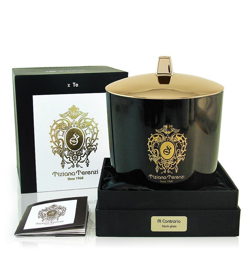 TIZIANA TERENZI AL CONTRARIO BLACK GLASS CANDLE 1000ML TIZIANA TERENZI AL CONTRARIO BLACK GLASS CANDLE 1000ML