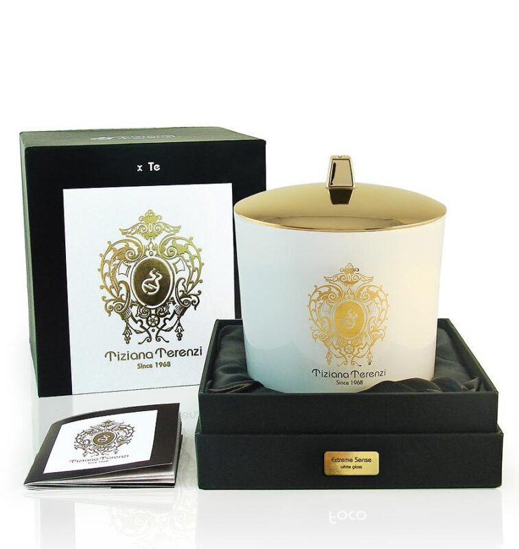 TIZIANA TERENZI EXTREME SENSE WHITE GLASS CANDLE 500ML