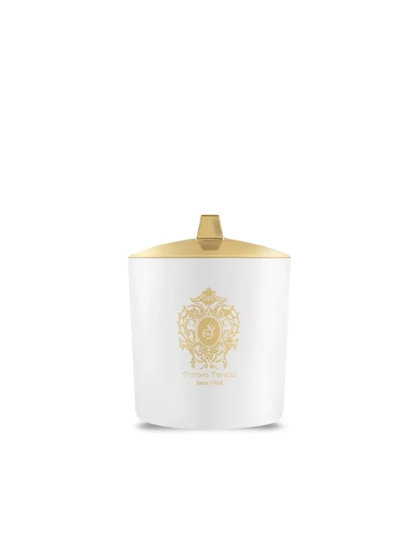 TIZIANA TERENZI GOLD ROSE OUDH WHITE GLASS CANDLE 1000ML