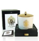 TIZIANA TERENZI GOLD ROSE OUDH WHITE GLASS CANDLE 500ML